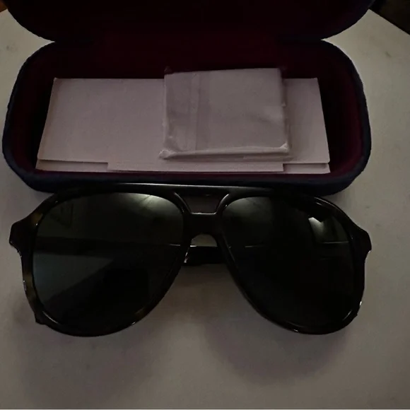 Gucci Tortoise and Green Sunglasses